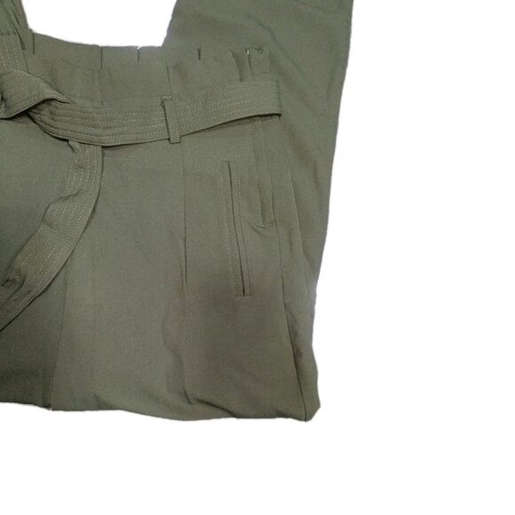 NWOT Brandy Blu Women’s Trousers High Waist Tapered Leg Olive Size M - Picture 9 of 13